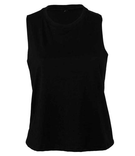 Bella Racerback Cropped Tank - Black - L